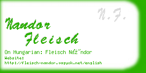 nandor fleisch business card